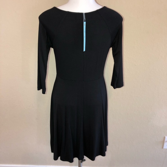 BNWT Black Lace Up Front Fit & Flare Dress - Picture 4 of 5